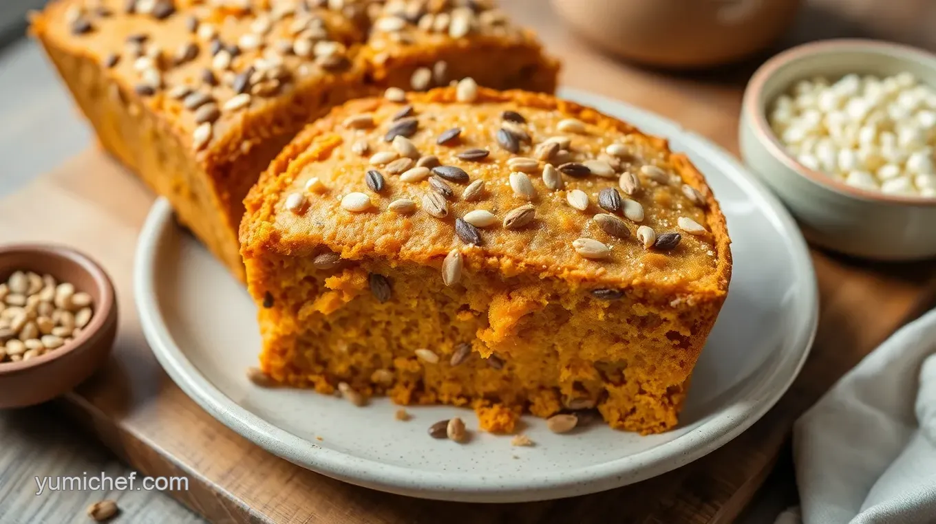 Sweet Potato Bread with Crunchy Seed Topping