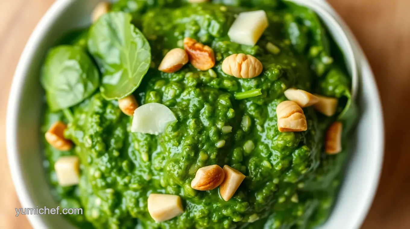 Basil-Infused Pesto with Spinach and Nuts