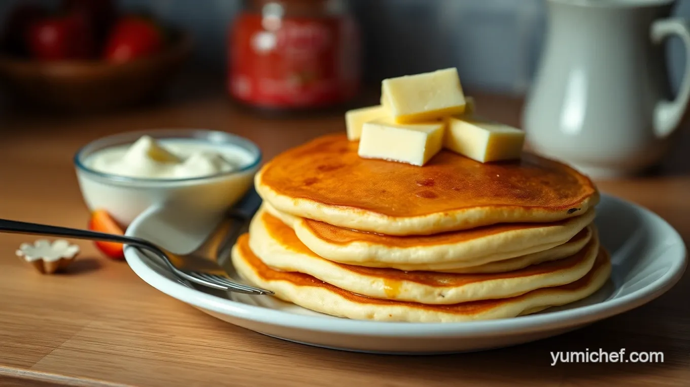 Fluffy IHOP-Style Buttermilk Pancakes with Maple Butter Drizzle