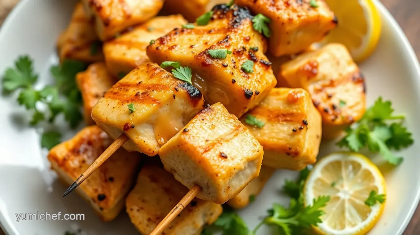 Grilled Lemon Herb Chicken Skewers