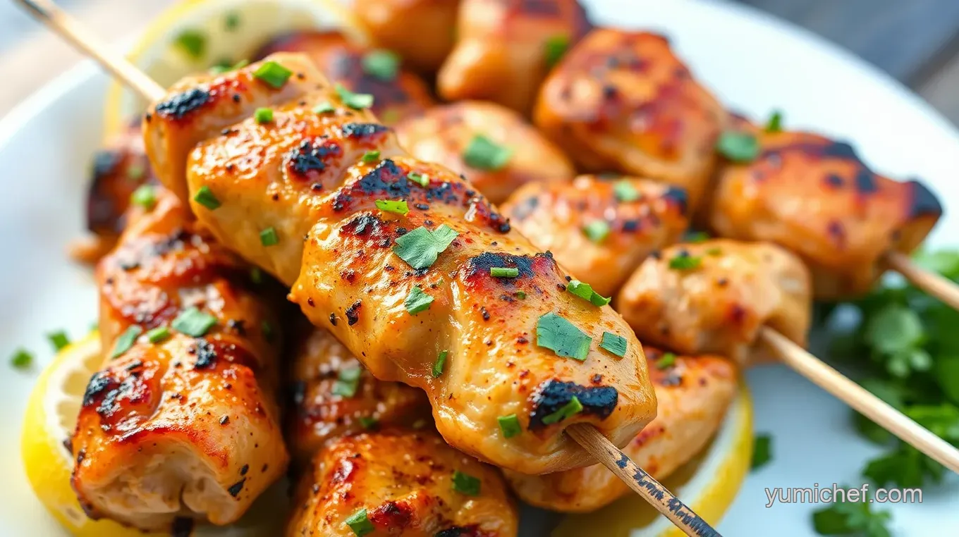 Zesty Grill Chicken Skewers