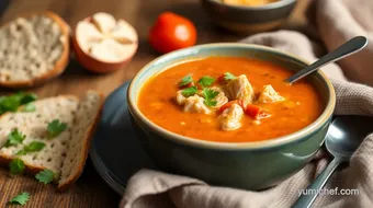 Easy Blend Smoky Chicken Tomato Bisque in 30 Min: A Cozy Comfort Meal recipe card