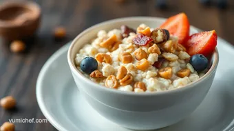 Cooked Oats with Coconut Milk & Sweet Maple recipe card