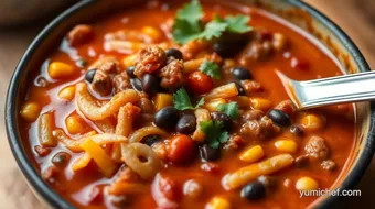 Easy Taco Soup with Fritos Crunchy Delight recipe card