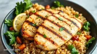 Grilled Chicken Salad with Healthy Quinoa recipe card