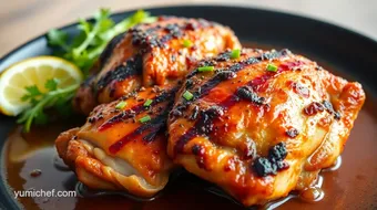 Grilled Chicken Thighs - Tangy and Juicy BBQ recipe card