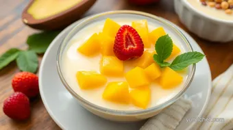 Make Easy Nata Fruit Pudding Delightful recipe card