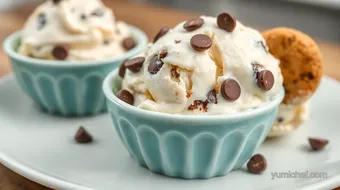 Pampered Chef Recipes Ice Cream: Easy Chocolate Chip Cookie Dough Delight recipe card