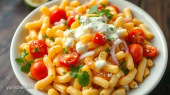 Quick Elote Pasta Salad with Creamy Goodness recipe card