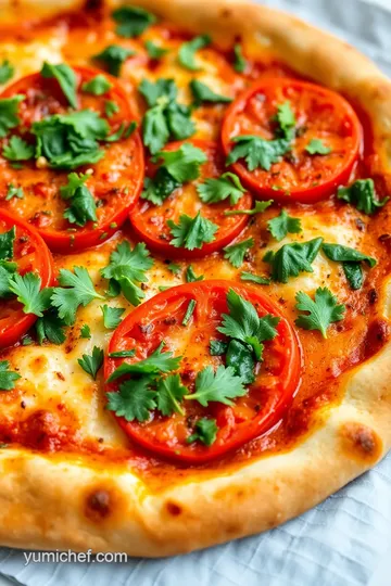 Chimichurri Tomato Pizza presentation