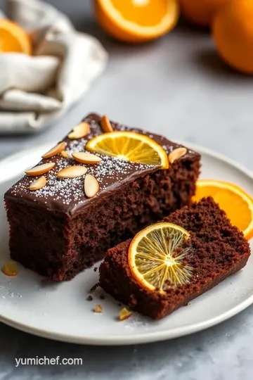 Prolific Oven Chocolate Orange Almond Cake presentation