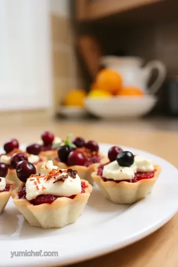 Cranberry Goat Cheese Phyllo Cups steps