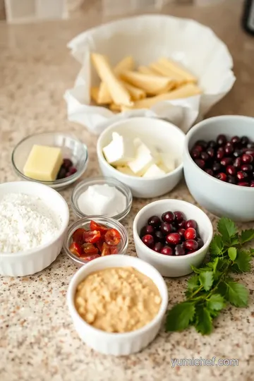 Cranberry Phyllo Cups with Cream Cheese Filling ingredients