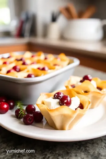 Cranberry Phyllo Cups with Cream Cheese Filling steps