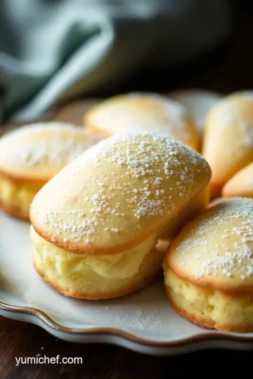 Creamy Madeleine Cake presentation