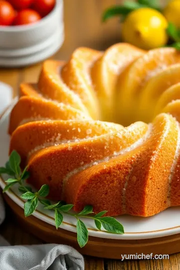 Fluffy Egg White Bundt Cake presentation