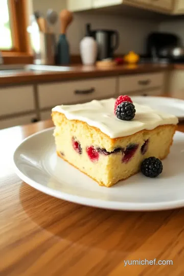 Kefir Vanilla Sheet Cake with Berry Topping steps