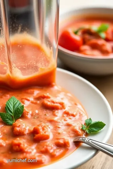 Creamy Tomato Bisque presentation