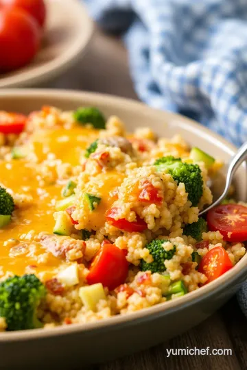 Cheesy Vegetable & Quinoa Bake presentation