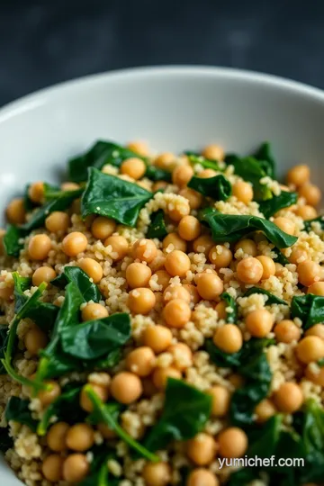 Chickpea & Spinach Quinoa Bowl presentation