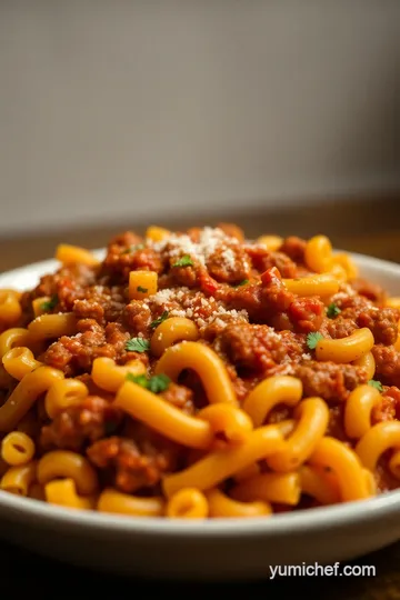 Classic Beefaroni: A Comfort Food Favorite presentation