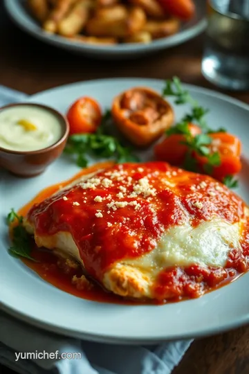 Classic Chicken Parmesan presentation