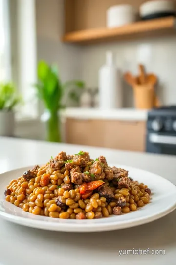 Lebanese Lamb Lentils Rice and Spinach steps