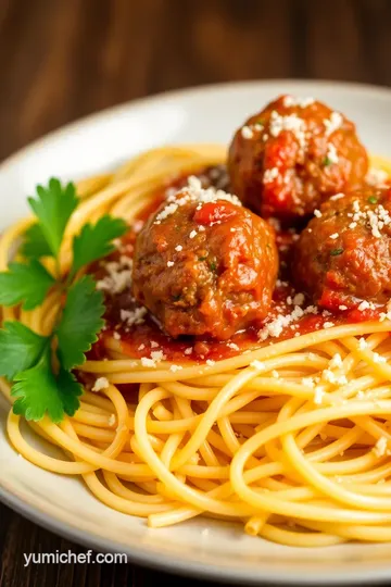 Olive Garden Inspired Spaghetti and Meatballs presentation