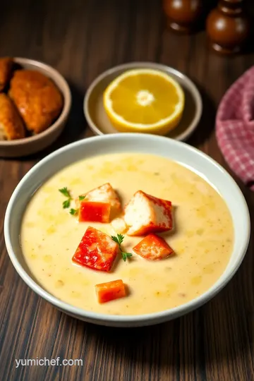 Cooked Lobster Bisque - A Creamy Seafood Delight presentation