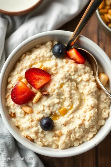 Oatmeal with Coconut Milk and Maple Syrup presentation