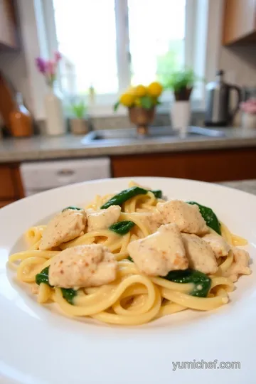 Creamy Da Vinci Pasta with Chicken and Spinach steps