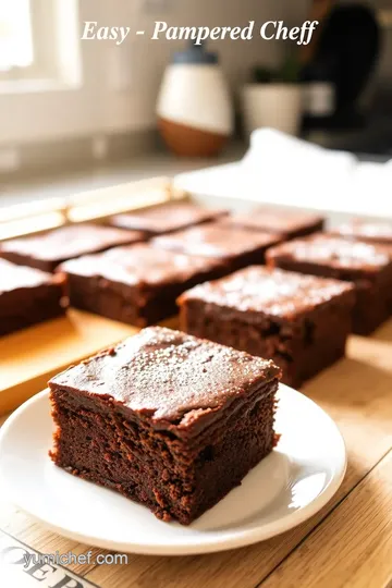 Decadent Chocolate Chip Brownies in a Pampered Chef Brownie Pan steps