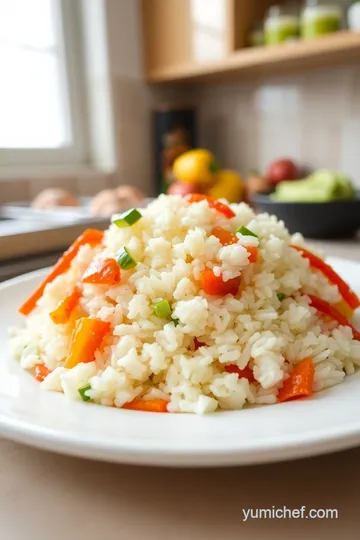 Delicious Coconut Fried Rice with Vegetables steps