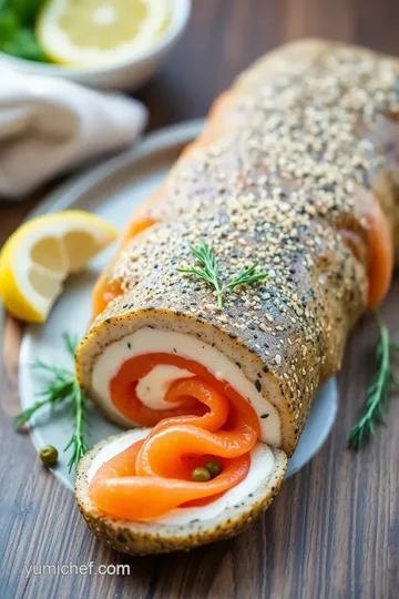 Easy Smoked Salmon Roulade with Fresh Dill presentation