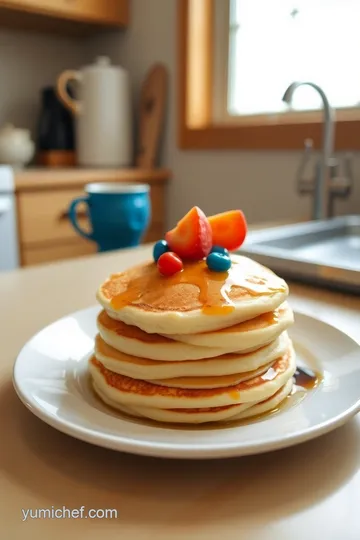 Fluffy IHOP-Style Buttermilk Pancakes with Maple Butter Drizzle steps