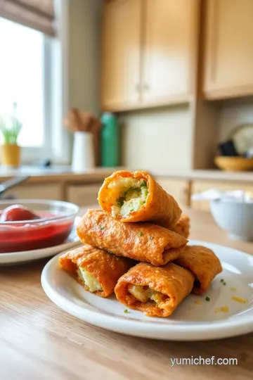 Spicy Goat Cheese Jalapeño Egg Rolls steps