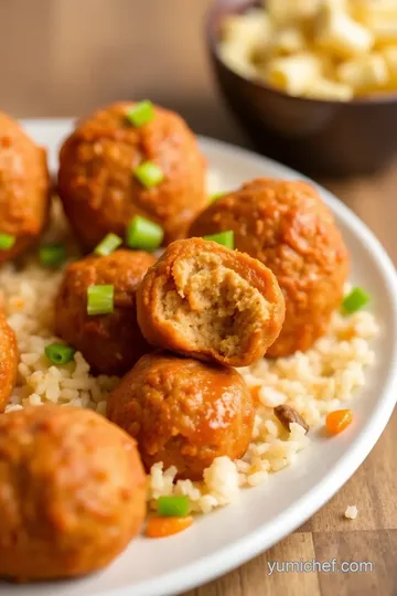 Fry Pork Boudin Balls with Hot Cheetos presentation