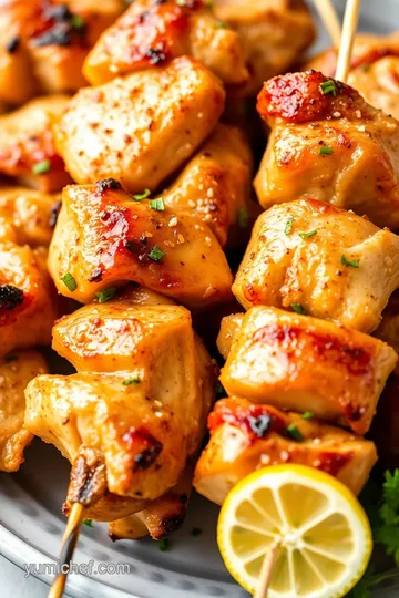 Zesty Grill Chicken Skewers presentation