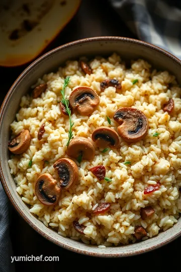 Hearty Chicken and Mushroom Risotto presentation