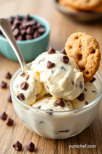 Pampered Chef Chocolate Chip Cookie Dough Ice Cream presentation