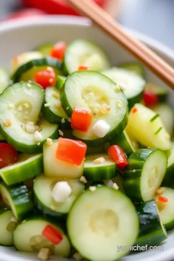 Din Tai Fung Cucumber Salad presentation