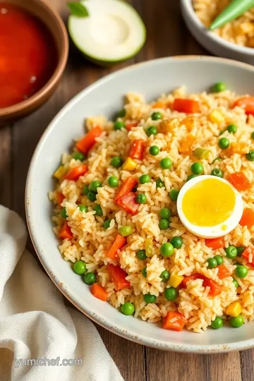 Anjappar Egg Fried Rice presentation