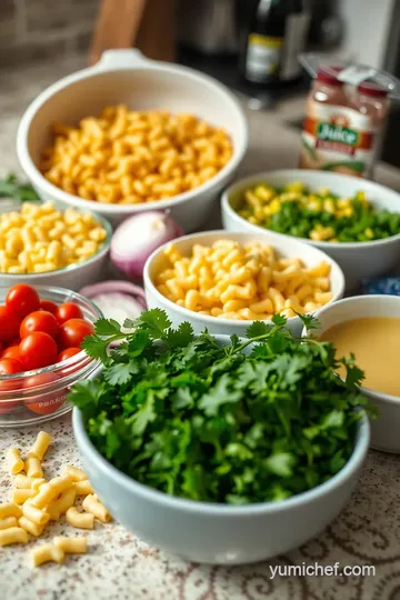 Elote Pasta Salad ingredients