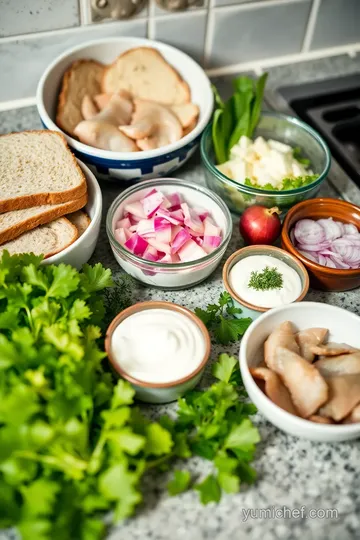 Matjesbrötchen (Herring Sandwiches) ingredients