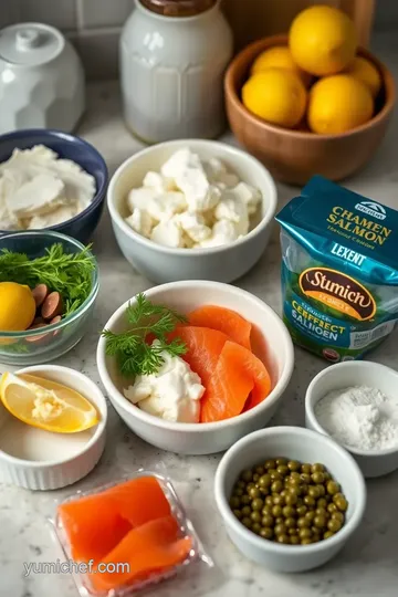 Roll Smoked Salmon with Creamy Delight ingredients