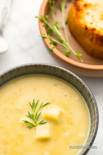 Sauté Leek Soup with Creamy Comfort presentation