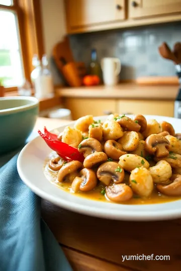 Langostino Mushroom Sour Cream Gravy steps