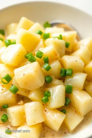 Sautéed Leeks in Creamy Potato Delight presentation