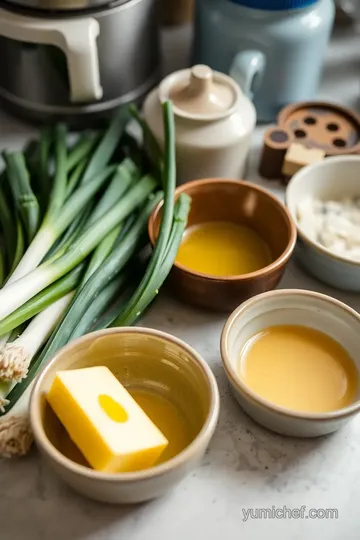 Delicious Sautéed Leeks with Creamy Flavorful Twist ingredients