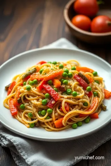 Quick & Easy Sautéed Noodles with Seasonal Veggies presentation